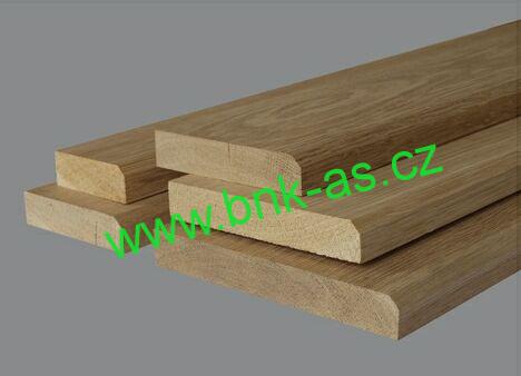 Dřevěný masivní dubový práh 125 x 10 x 2 cm